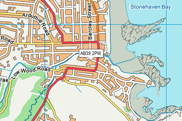 AB39 2PW map - OS VectorMap District (Ordnance Survey)