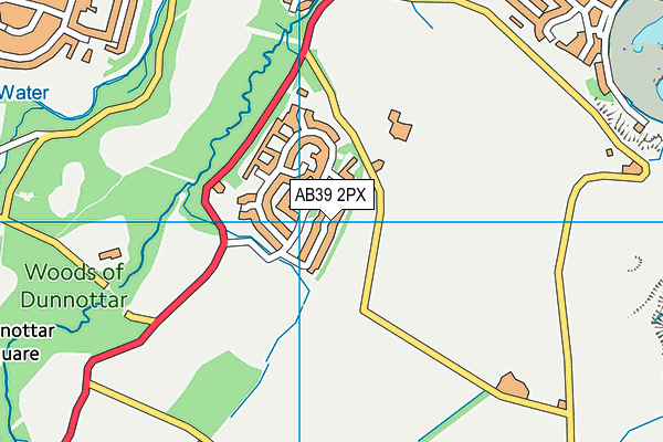 AB39 2PX map - OS VectorMap District (Ordnance Survey)