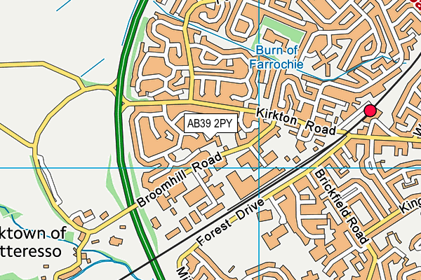 AB39 2PY map - OS VectorMap District (Ordnance Survey)