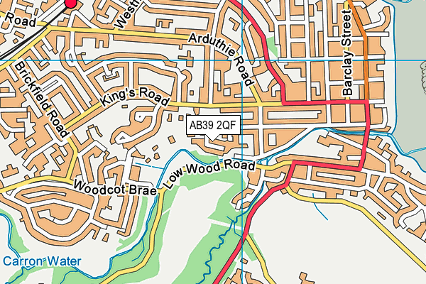 AB39 2QF map - OS VectorMap District (Ordnance Survey)