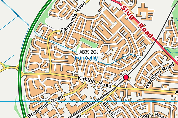 AB39 2QJ map - OS VectorMap District (Ordnance Survey)