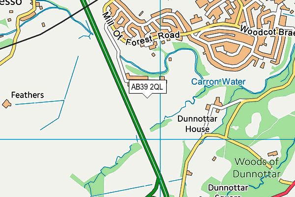 AB39 2QL map - OS VectorMap District (Ordnance Survey)