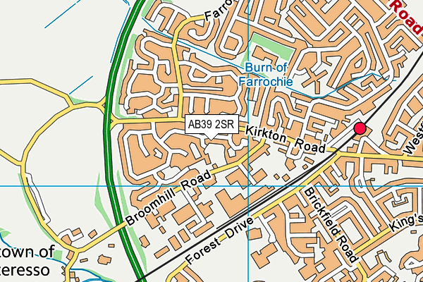 AB39 2SR map - OS VectorMap District (Ordnance Survey)