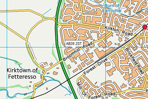 AB39 2ST map - OS VectorMap District (Ordnance Survey)