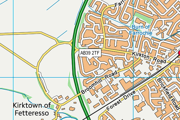 AB39 2TF map - OS VectorMap District (Ordnance Survey)