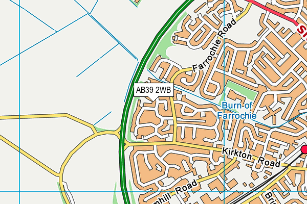AB39 2WB map - OS VectorMap District (Ordnance Survey)
