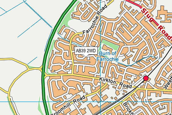 AB39 2WD map - OS VectorMap District (Ordnance Survey)