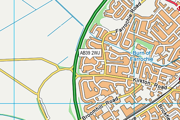 AB39 2WJ map - OS VectorMap District (Ordnance Survey)