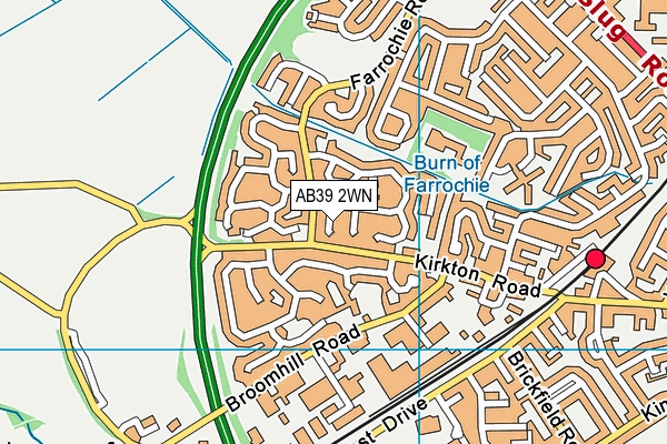 AB39 2WN map - OS VectorMap District (Ordnance Survey)