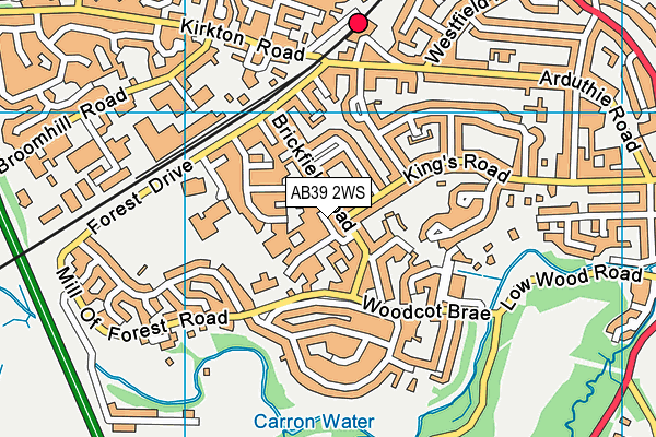 AB39 2WS map - OS VectorMap District (Ordnance Survey)