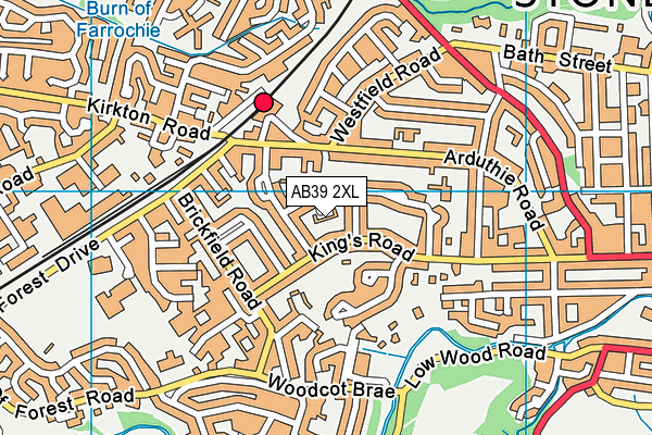 AB39 2XL map - OS VectorMap District (Ordnance Survey)