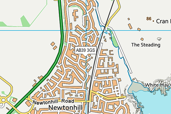 AB39 3GS map - OS VectorMap District (Ordnance Survey)