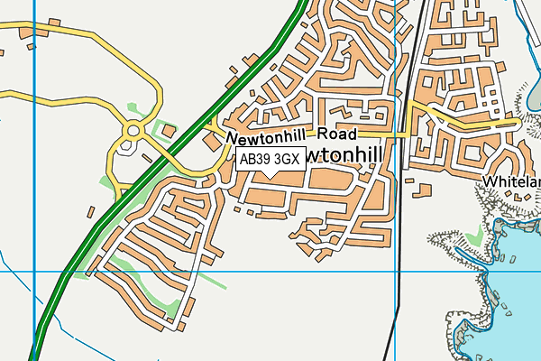 AB39 3GX map - OS VectorMap District (Ordnance Survey)