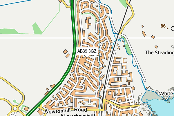 AB39 3GZ map - OS VectorMap District (Ordnance Survey)