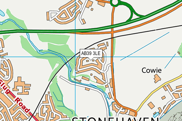 AB39 3LE map - OS VectorMap District (Ordnance Survey)