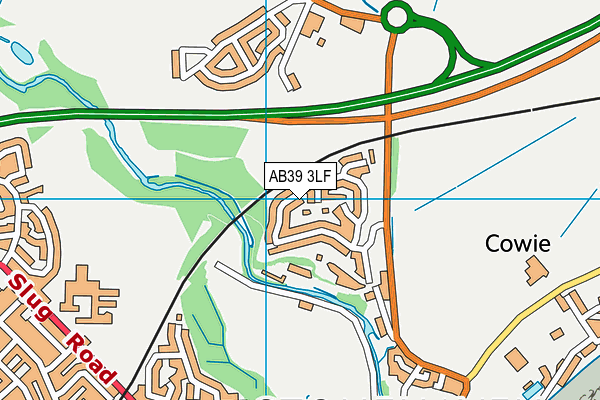 AB39 3LF map - OS VectorMap District (Ordnance Survey)
