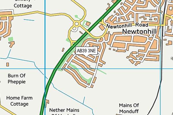 AB39 3NE map - OS VectorMap District (Ordnance Survey)