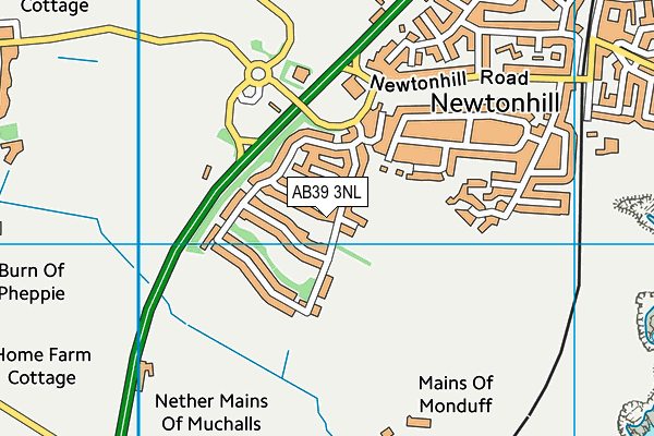 AB39 3NL map - OS VectorMap District (Ordnance Survey)