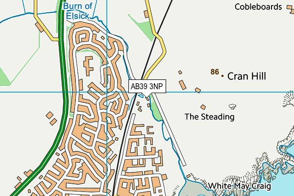 AB39 3NP map - OS VectorMap District (Ordnance Survey)