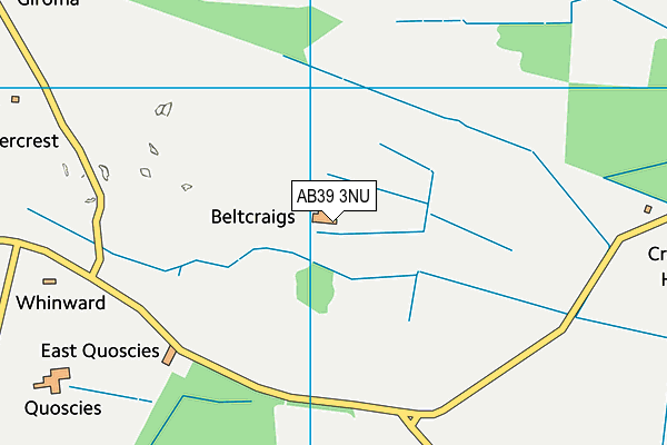 AB39 3NU map - OS VectorMap District (Ordnance Survey)