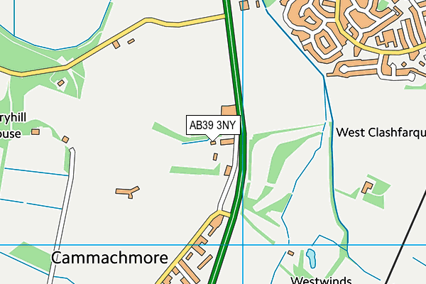 AB39 3NY map - OS VectorMap District (Ordnance Survey)