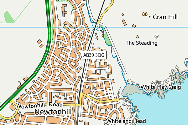 AB39 3QG map - OS VectorMap District (Ordnance Survey)