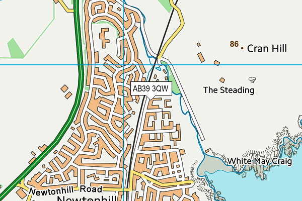 AB39 3QW map - OS VectorMap District (Ordnance Survey)