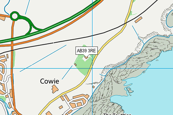 AB39 3RE map - OS VectorMap District (Ordnance Survey)