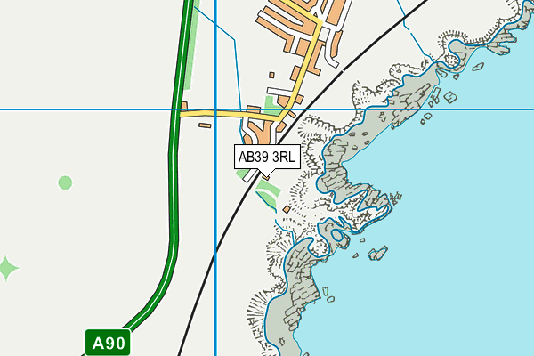 AB39 3RL map - OS VectorMap District (Ordnance Survey)