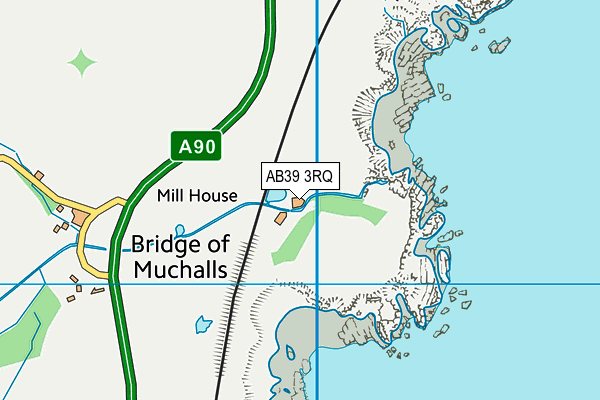 AB39 3RQ map - OS VectorMap District (Ordnance Survey)