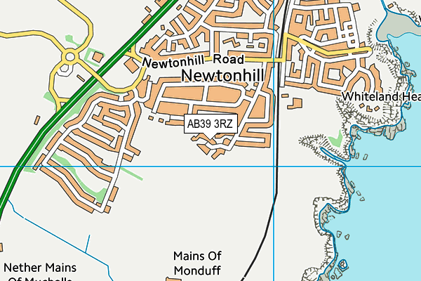 AB39 3RZ map - OS VectorMap District (Ordnance Survey)