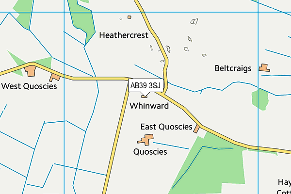 AB39 3SJ map - OS VectorMap District (Ordnance Survey)