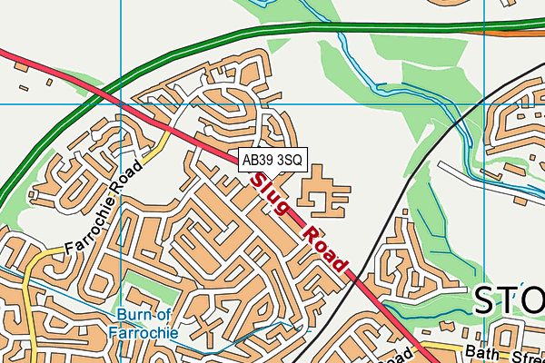AB39 3SQ map - OS VectorMap District (Ordnance Survey)