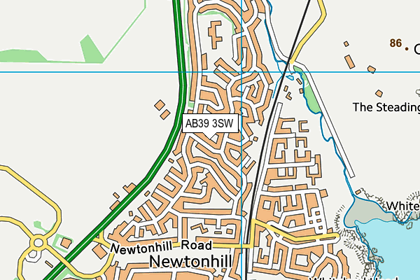 AB39 3SW map - OS VectorMap District (Ordnance Survey)
