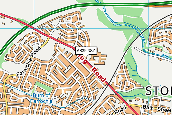 AB39 3SZ map - OS VectorMap District (Ordnance Survey)