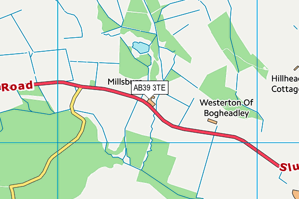 AB39 3TE map - OS VectorMap District (Ordnance Survey)