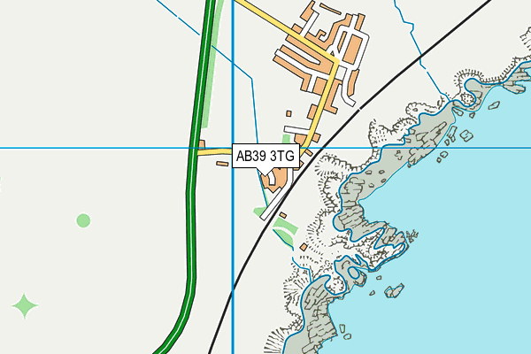AB39 3TG map - OS VectorMap District (Ordnance Survey)