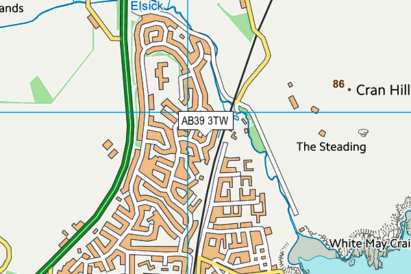 AB39 3TW map - OS VectorMap District (Ordnance Survey)
