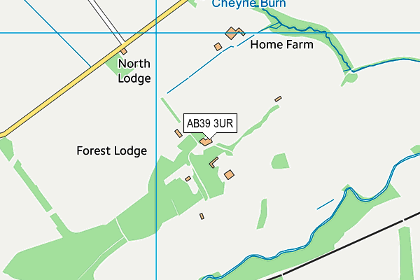 AB39 3UR map - OS VectorMap District (Ordnance Survey)