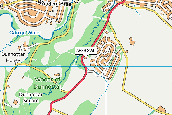 AB39 3WL map - OS VectorMap District (Ordnance Survey)