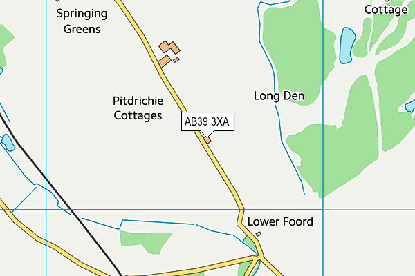 AB39 3XA map - OS VectorMap District (Ordnance Survey)