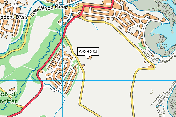 AB39 3XJ map - OS VectorMap District (Ordnance Survey)