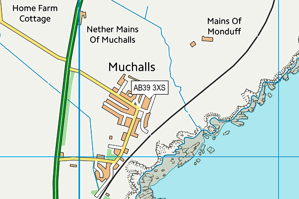 AB39 3XS map - OS VectorMap District (Ordnance Survey)