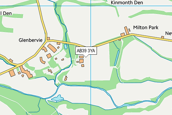 AB39 3YA map - OS VectorMap District (Ordnance Survey)