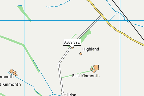AB39 3YE map - OS VectorMap District (Ordnance Survey)