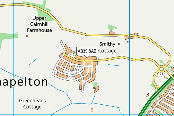 AB39 8AB map - OS VectorMap District (Ordnance Survey)