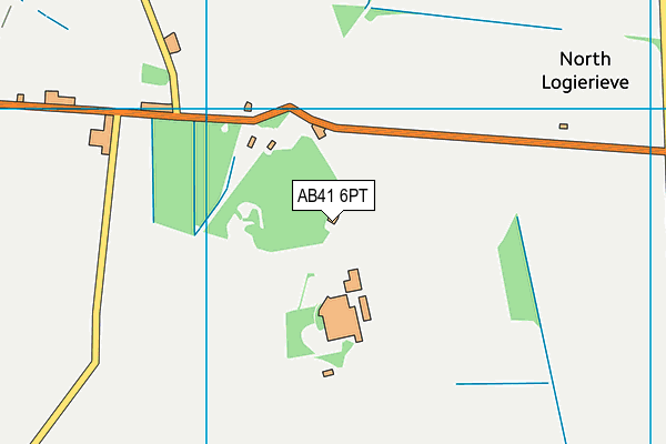 AB41 6PT map - OS VectorMap District (Ordnance Survey)