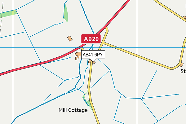 AB41 6PY map - OS VectorMap District (Ordnance Survey)