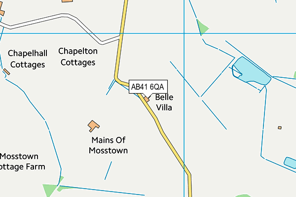 AB41 6QA map - OS VectorMap District (Ordnance Survey)