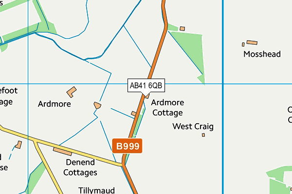 AB41 6QB map - OS VectorMap District (Ordnance Survey)